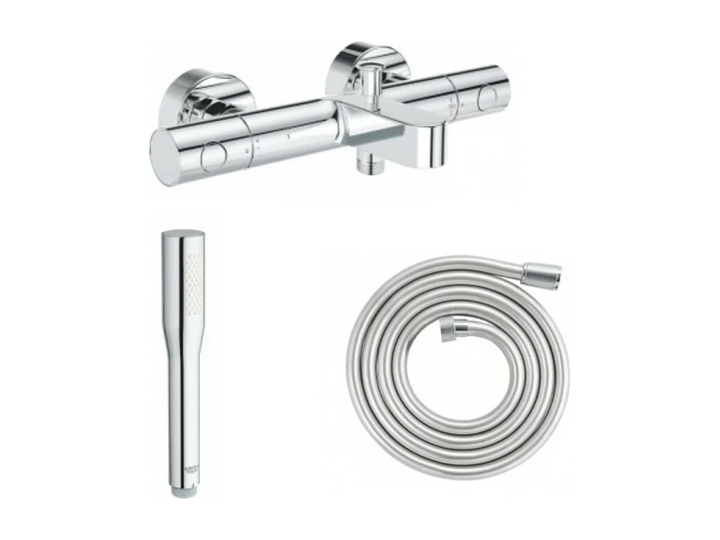 GROHE Mitigeur bain douche Precision Get avec douchette 1jet Vitalio Get Stick et flexible 200cm