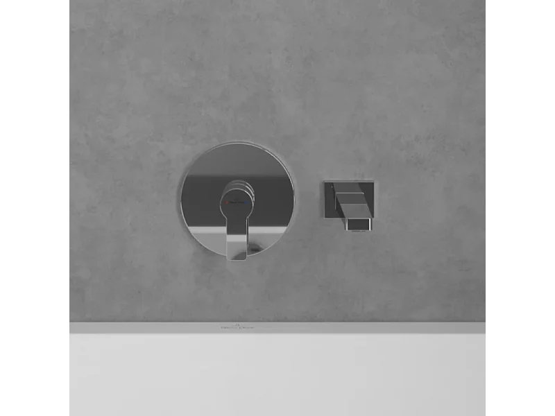 Bec de baignoire VILLEROY ET BOCH  Architectura Square montage mural Chrome