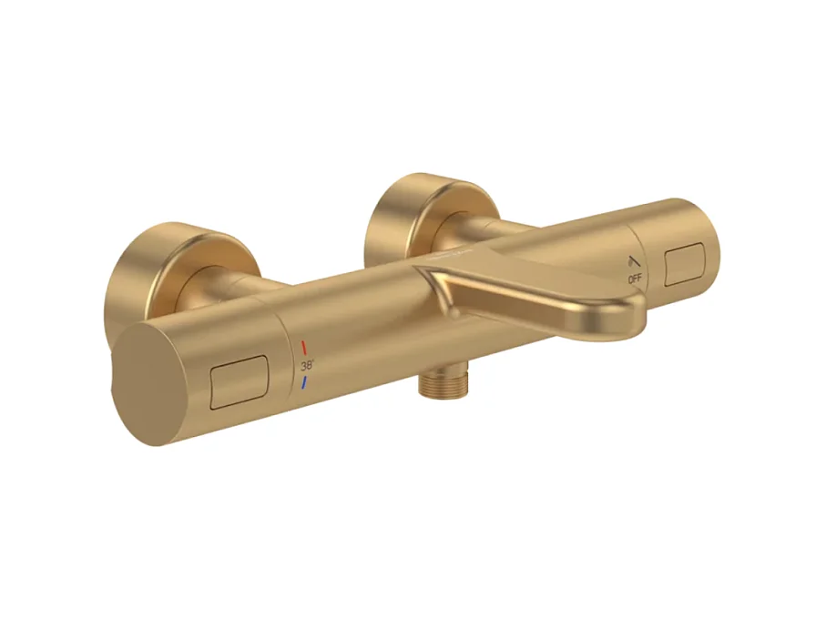 Mitigeur bain douche thermostatique VILLEROY ET BOCH Universal rond Or brossé