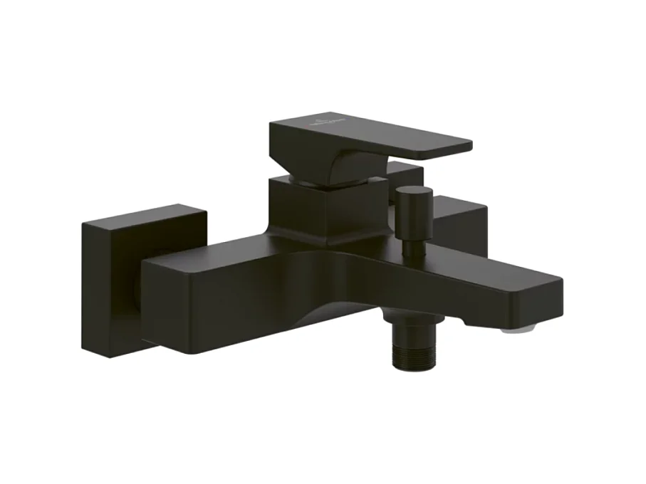 Mitigeur bain douche mécanique VILLEROY ET BOCH Architectura Square Noir mat