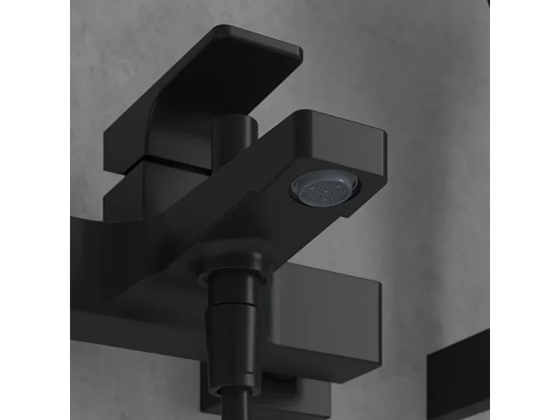 Mitigeur bain douche mécanique VILLEROY ET BOCH Architectura Square Noir mat