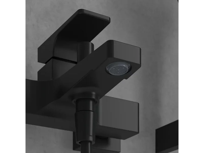 Mitigeur bain douche mécanique VILLEROY ET BOCH Architectura Square Noir mat
