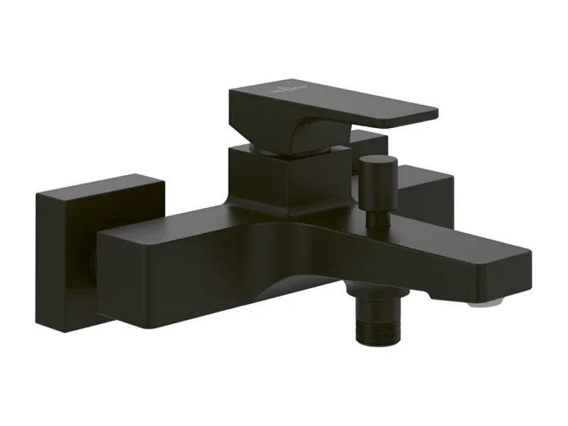 Mitigeur bain douche mécanique VILLEROY ET BOCH Architectura Square Noir mat