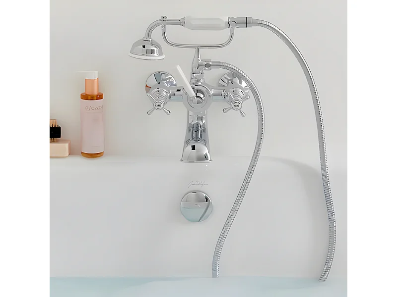 Mélangeur baignoire JACOB DELAFON Cléo 1889 avec pommeau douche Chromé