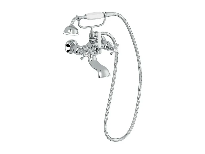 JACOB DELAFON - Mélangeur mural rétro avec douchette Cleo- Chrome