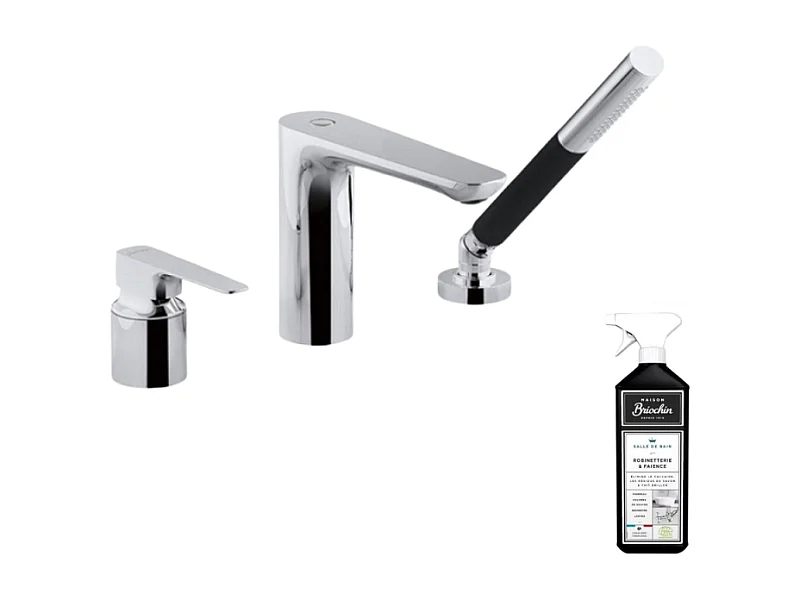 Mitigeur baignoire JACOB DELAFON Aleo+ 3 trous + nettoyant BRIOCHIN