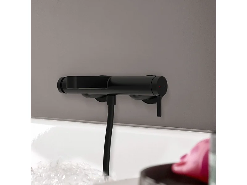 Mitigeur bain douche mécanique HANSGROHE Finoris noir mat