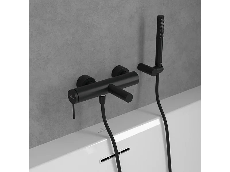 Mitigeur bain douche mécanique VILLEROY ET BOCH Loop & Friends Noir mat