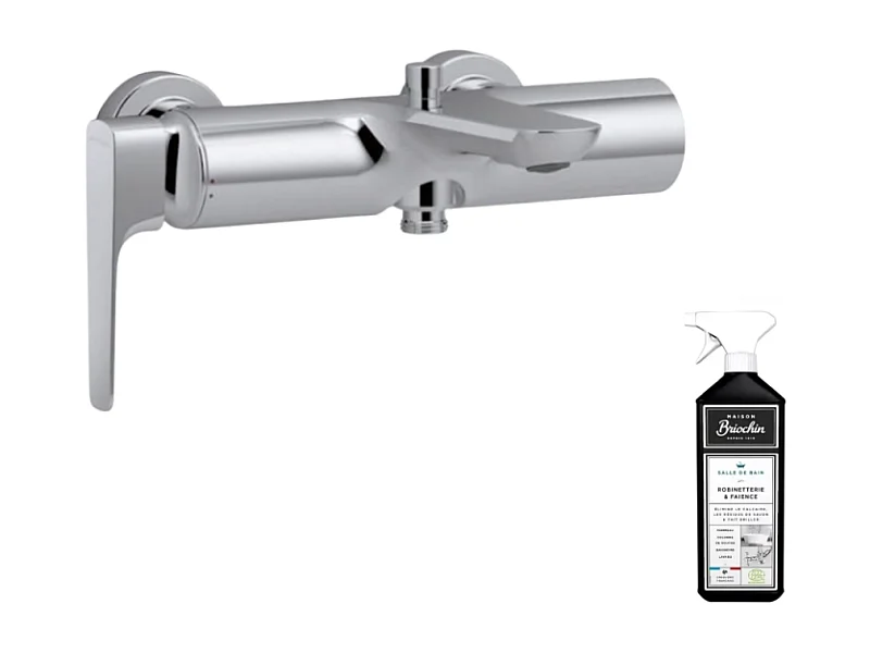 Robinet bain douche JACOB DELAFON Aleo+ mural + nettoyant briochin