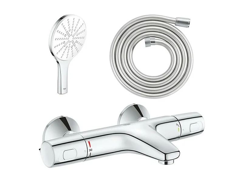 GROHE Mitigeur bain douche Precision Trend avec douchette 3jets Vitalio Smartactive 150 et flexible 200cm