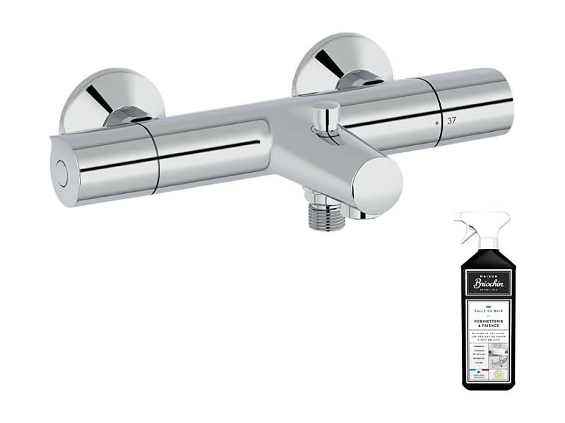 Mitigeur thermostatique JACOB DELAFON Simone bain douche mural + nettoyant Briochin