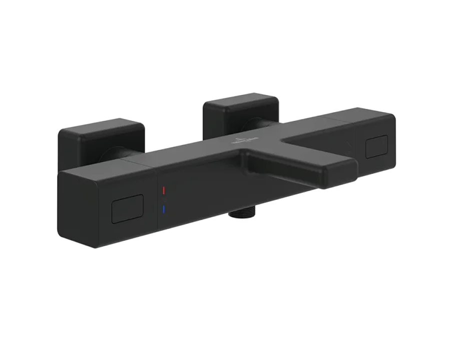 Mitigeur bain douche thermostatique VILLEROY ET BOCH Universal carré Noir mat