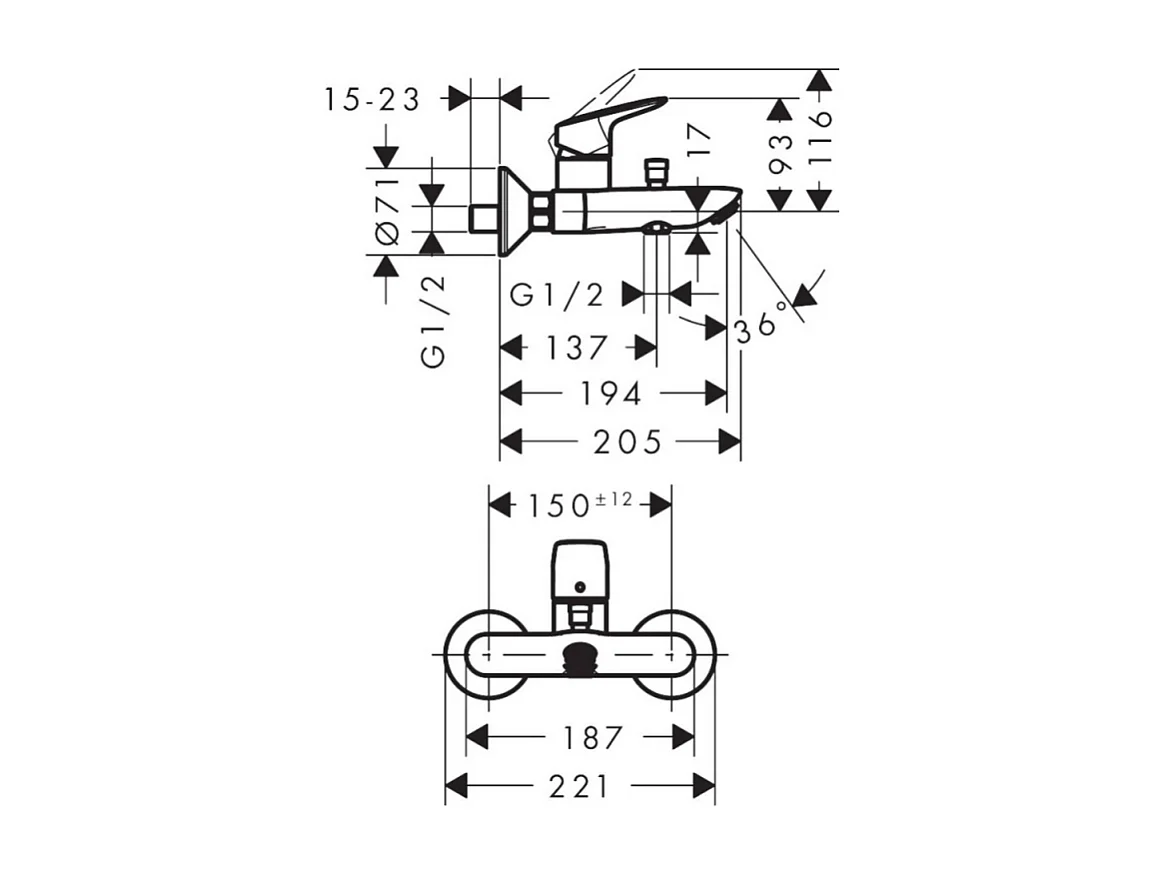Ensemble douche HANSGROHE Crometta + Mitigeur bain douche Logis