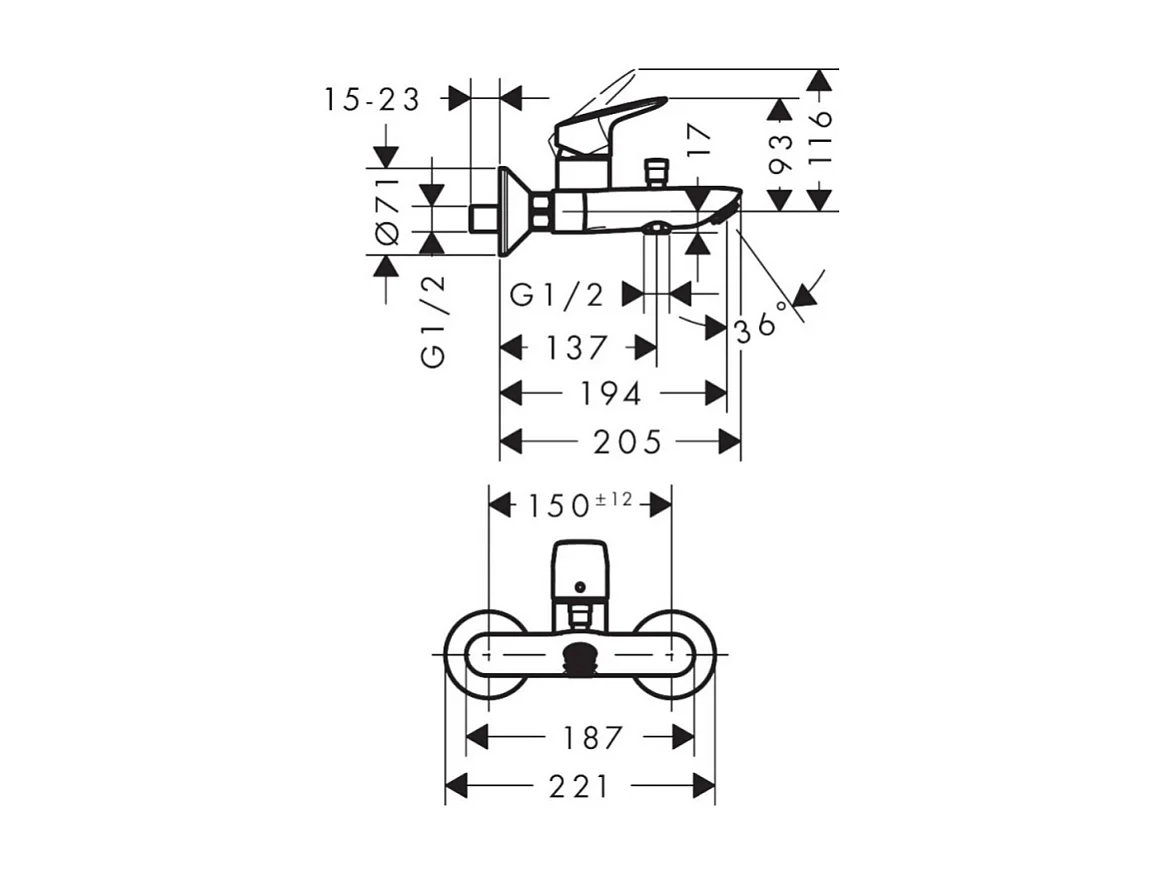 Ensemble douche HANSGROHE Crometta + Mitigeur bain douche Logis