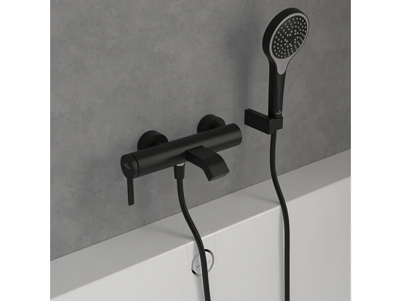 Mitigeur bain douche mécanique VILLEROY ET BOCH Dawn Two Noir mat