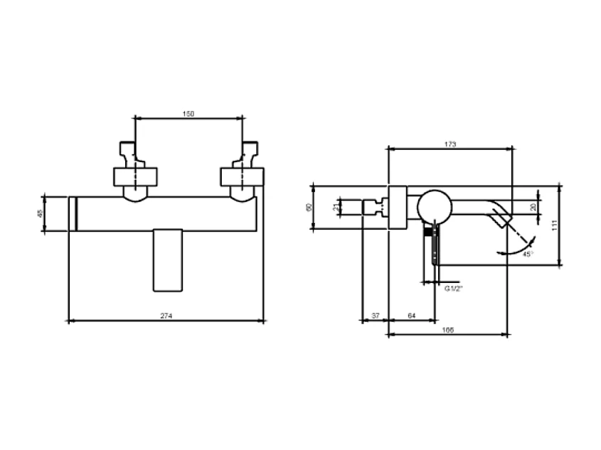 Mitigeur bain douche mécanique VILLEROY ET BOCH Dawn Two Noir mat