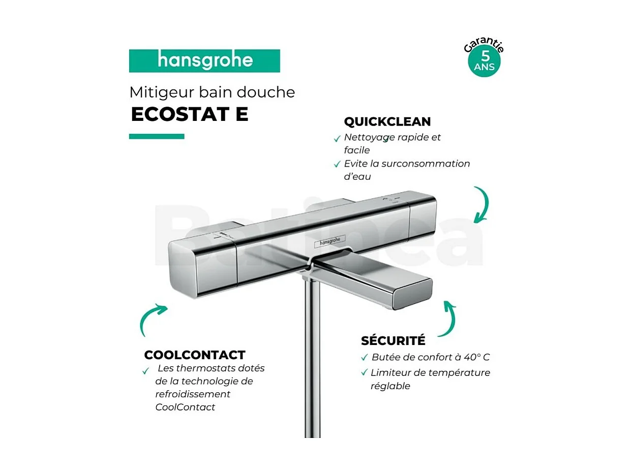 HANSGROHE Ecostat E mezclador termostático para baño y ducha cromado