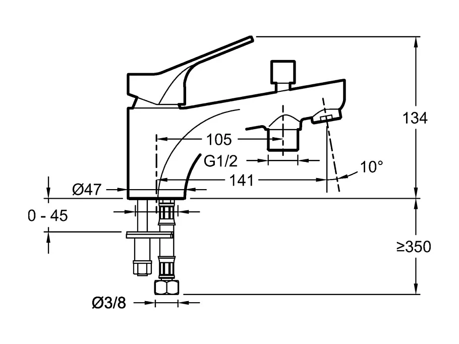 Mitigeur bain douche JACOB DELAFON Brive