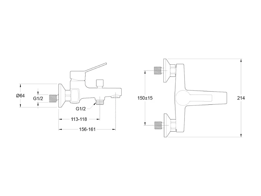 Mitigeur bain-douche JACOB DELAFON Eo chromé