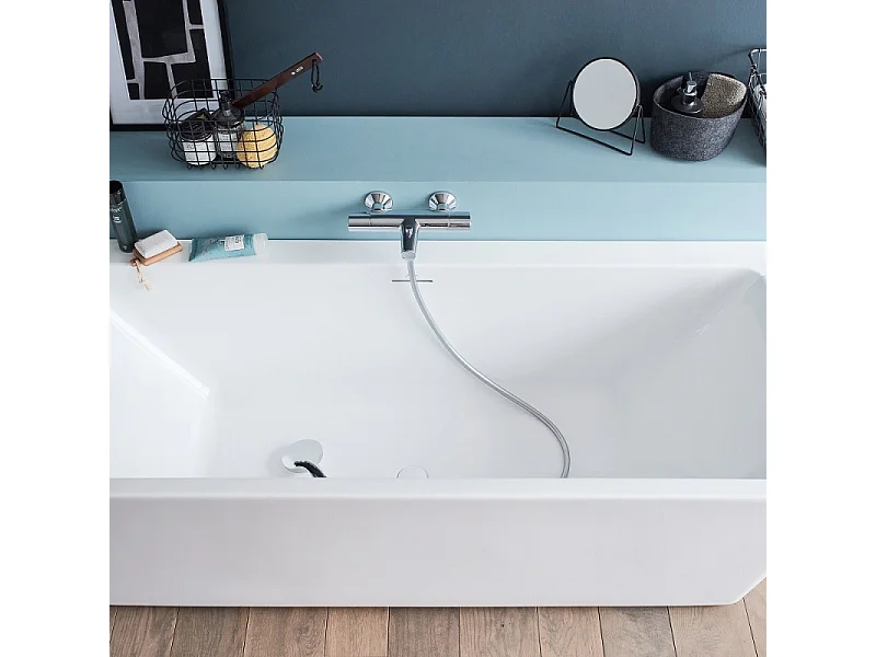 Jacob Delafon mitigeur thermostatique bain douche mural Simone Chrome