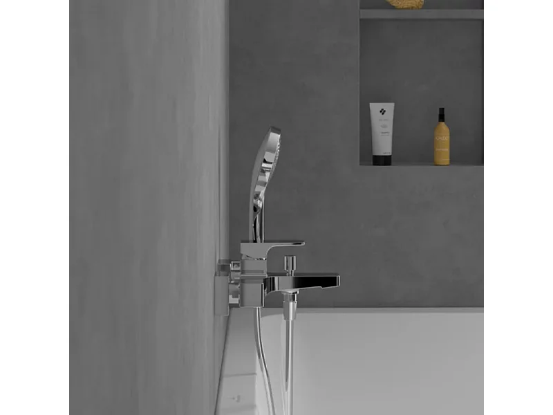 Mitigeur bain douche mécanique VILLEROY ET BOCH Architectura Square Chrome