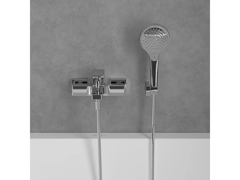 Mitigeur bain douche mécanique VILLEROY ET BOCH Architectura Square Chrome