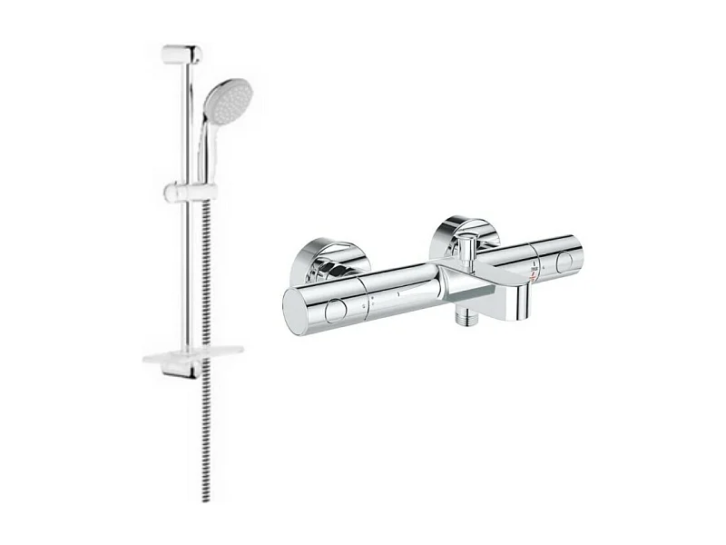 Mitigeur baignoire GROHE Grohtherm et ensemble de douche Vitalio Start