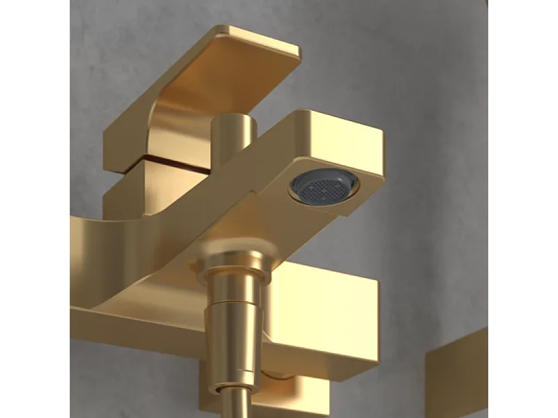 Mitigeur bain douche mécanique VILLEROY ET BOCH Architectura Square Or brossé