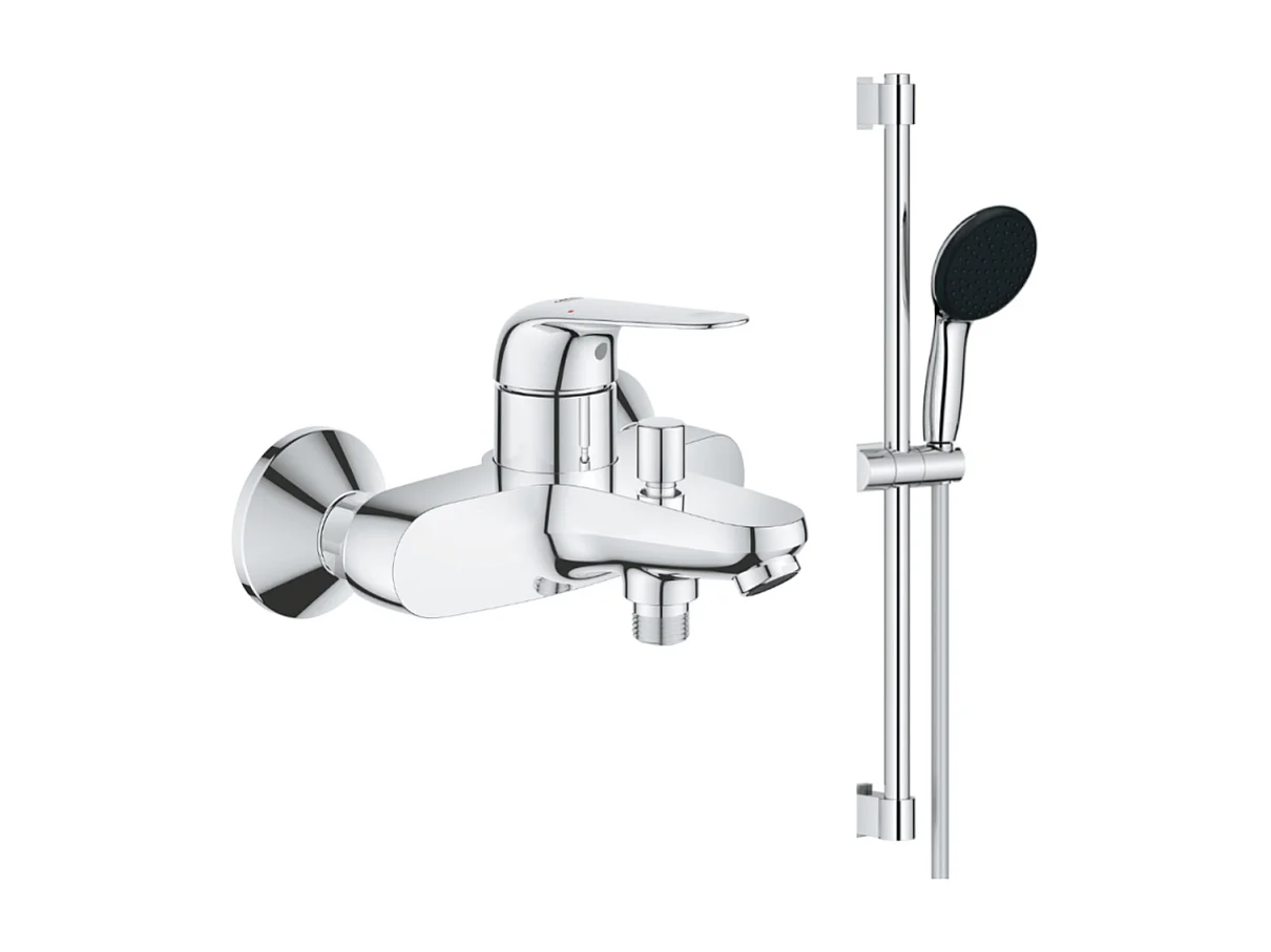 Mitigeur bain mécanique GROHE Bauloop avec ensemble de douche GROHE Vitalio Start