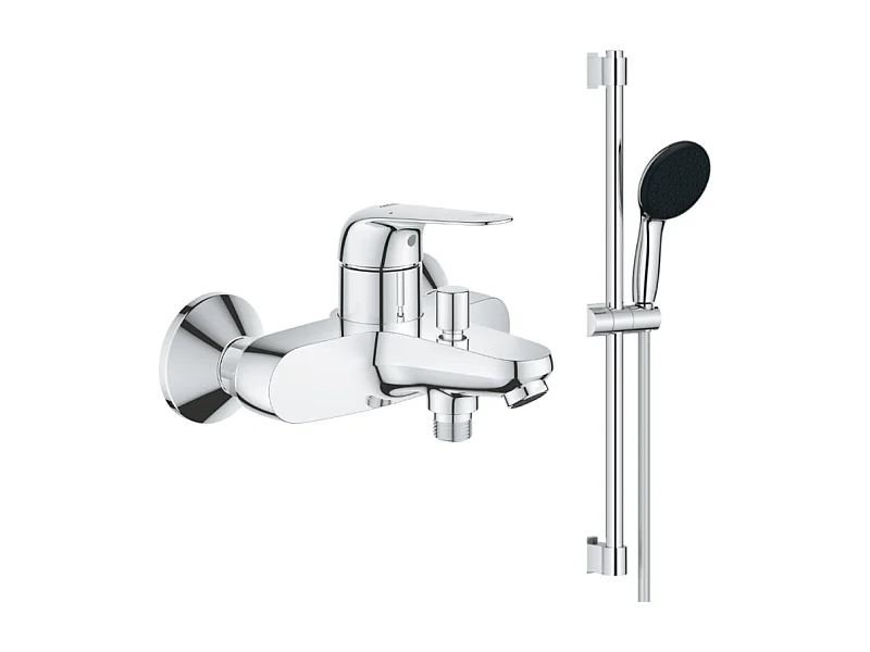 Mitigeur bain mécanique GROHE Bauloop avec ensemble de douche GROHE Vitalio Start