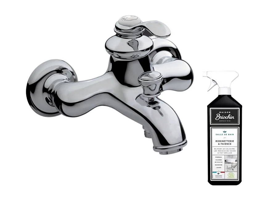 Robinet baignoire retro JACOB DELAFON Fairfax + nettoyant briochin