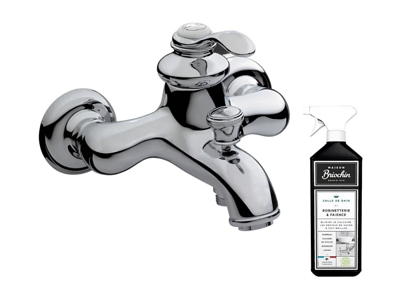 Robinet baignoire retro JACOB DELAFON Fairfax + nettoyant briochin