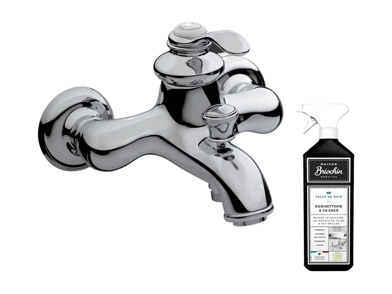 Robinet baignoire retro JACOB DELAFON Fairfax + nettoyant briochin