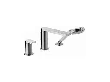Jacob Delafon  - Mitigeur bain-douche 3 trous sur gorge - collection Composed finition titanium