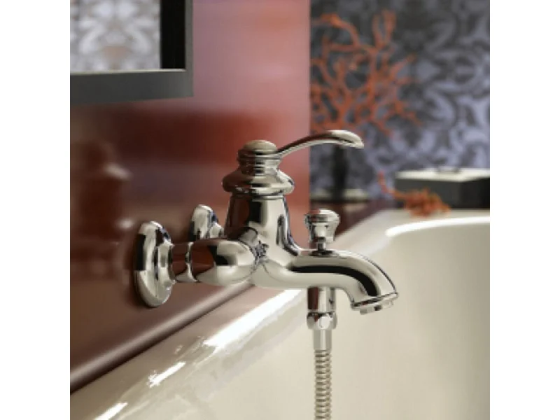 Jacob Delafon - Ensemble Mitigeur Bain Douche mécanique mural avec douchette et flexible Fairfax