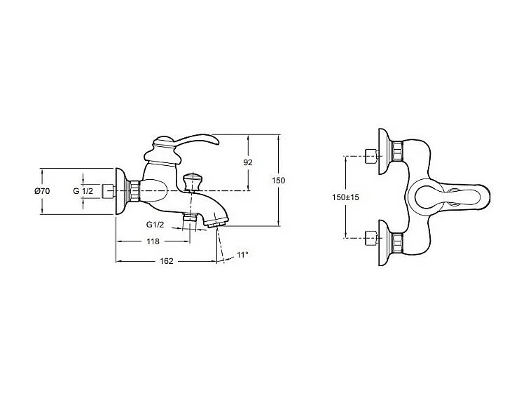 Robinet baignoire retro JACOB DELAFON Fairfax