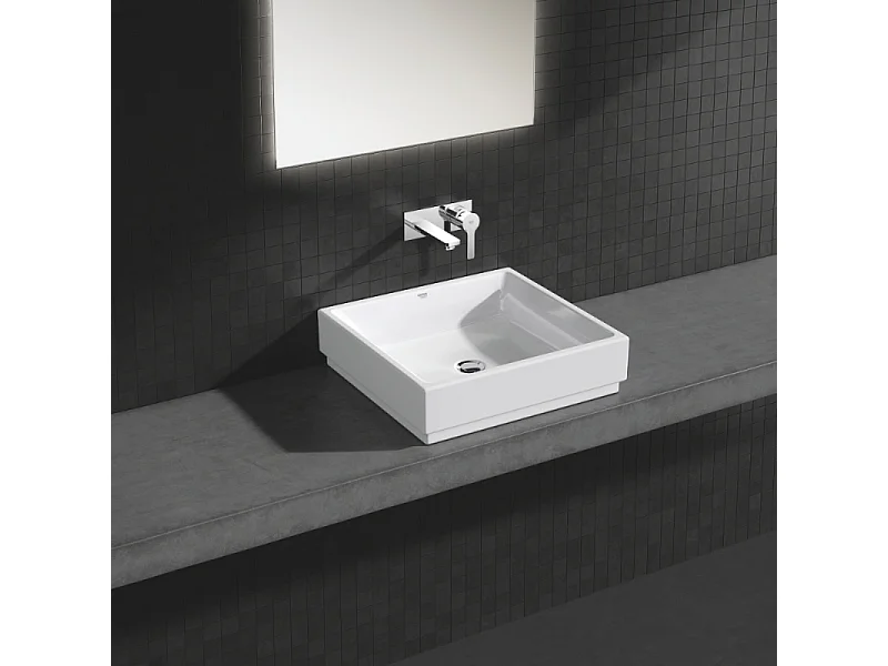 Robinet lavabo mural GROHE Lineare M Chromé + corps encastré