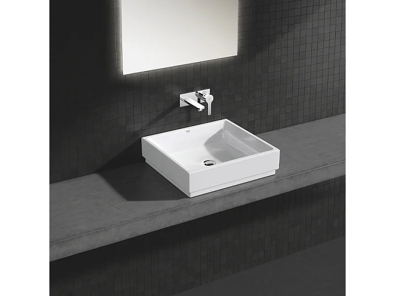 Robinet lavabo mural GROHE Lineare M Chromé + corps encastré