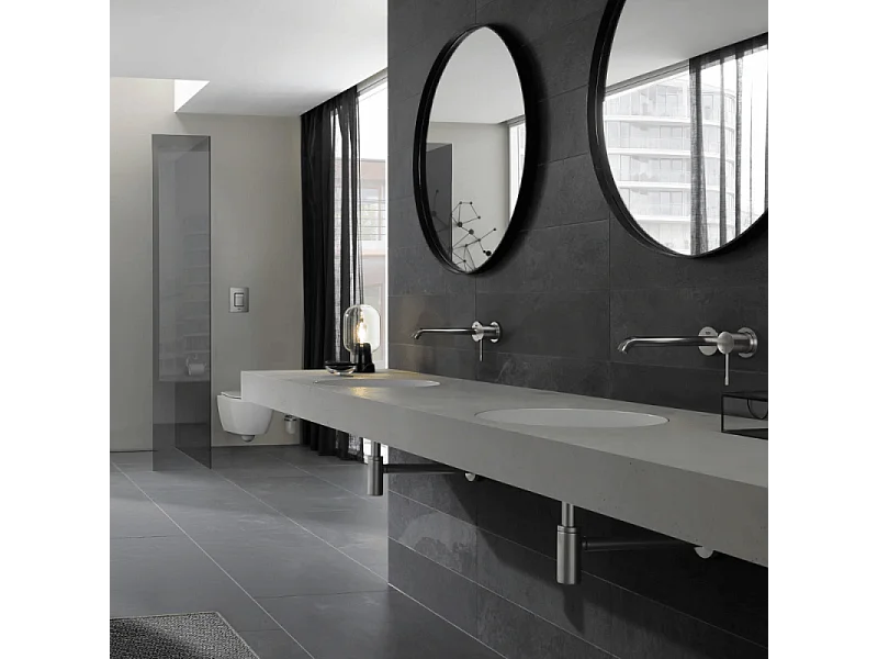 Lot de 2 mitigeurs lavabo mural GROHE Essence 2 trous L Chromé + corps encastré