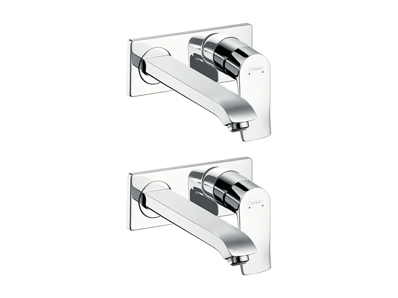 Lot de 2 mitigeurs lavabo encastré HANSGROHE Metris 225, mécanique
