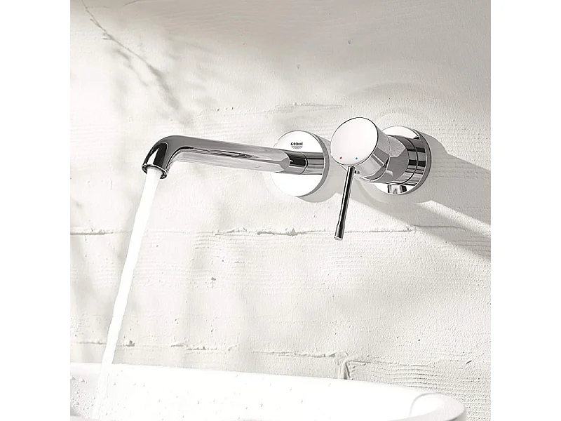 Mitigeur mural lavabo GROHE Essence Taille L chromé avec corps encastré