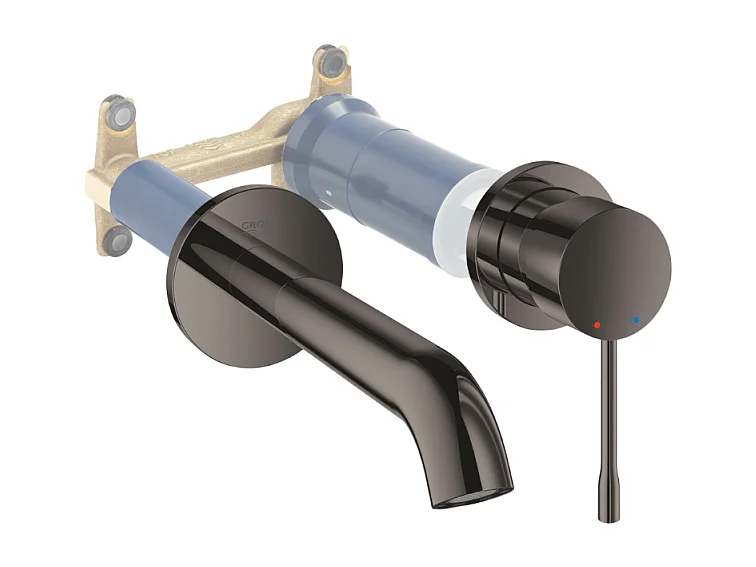 Grohe Mitigeur monocommande 2 trous lavaboTaille M Essence  - Graphite+corps encastré