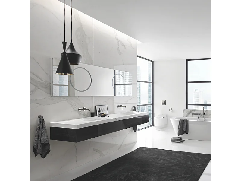 Grohe Mitigeur monocommande 2 trous lavaboTaille M Essence  - Graphite+corps encastré