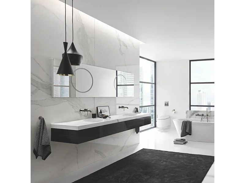 Grohe Mitigeur monocommande 2 trous lavaboTaille M Essence  - Graphite+corps encastré