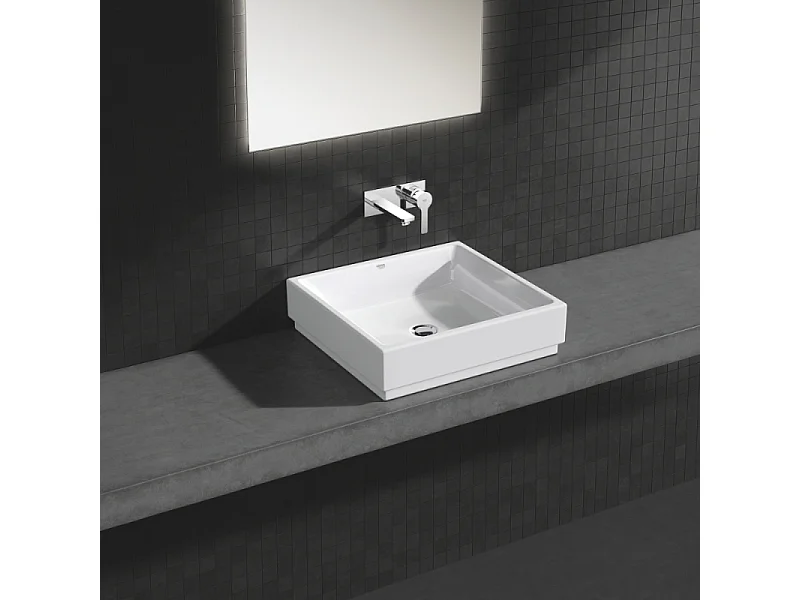 Lot de 2 robinets lavabo mural  GROHE Lineare M chromé + corps encastré