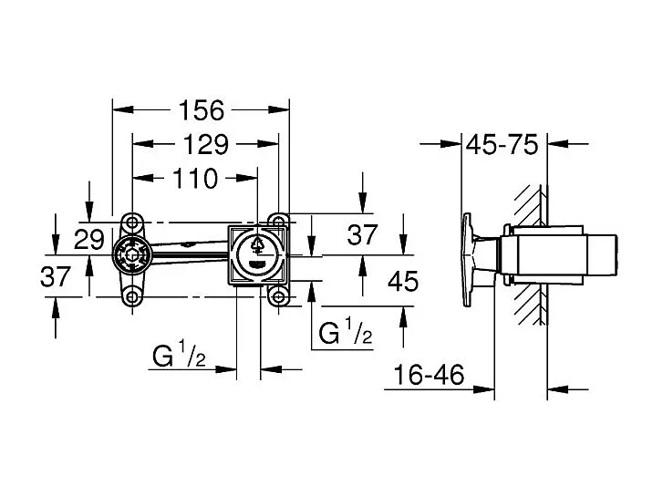 GROHE - Cuerpo empotrado para mezclador monomando