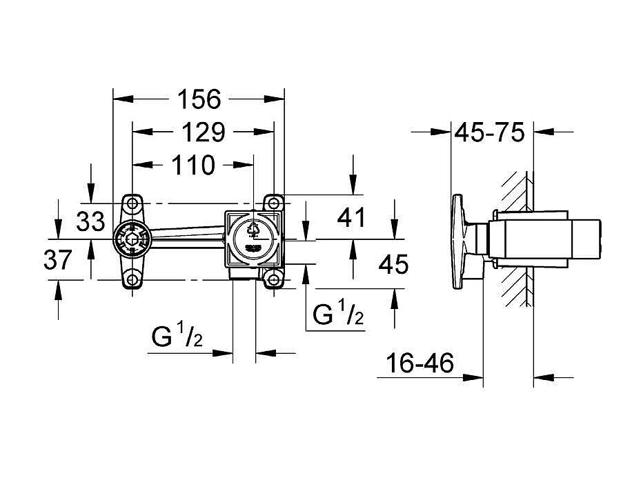 GROHE - Corps encastré pour mitigeur monocommande