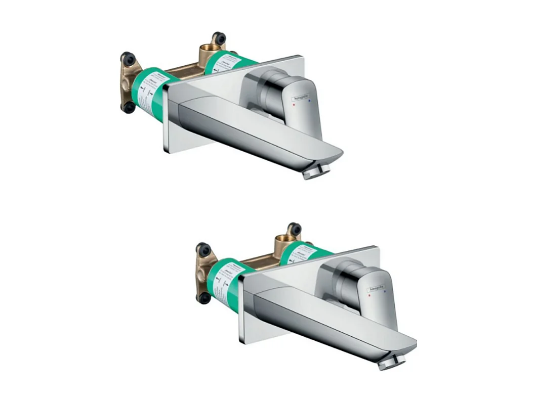 HANSGROHE Mitigeur lavabo encastré mécanique Logis 195 mm + corps encastré