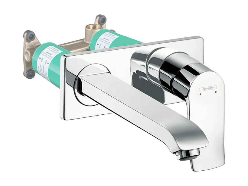 Mitigeur lavabo mural HANSGROHE Metris + corps encastré Economie d'eau