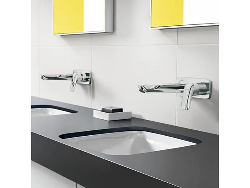 Mitigeur lavabo mural HANSGROHE Logis 195 mm + nettoyant Briochin